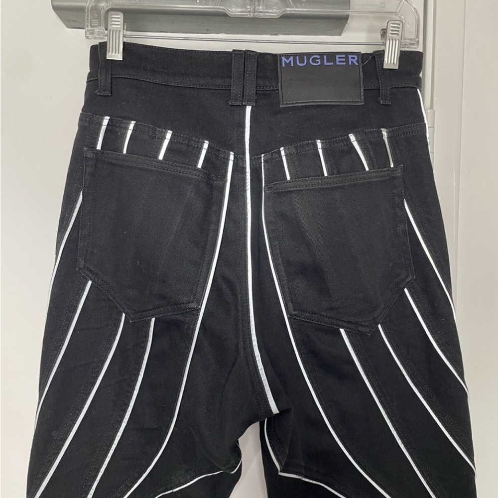 Mugler Reflective Spiral Black Denim - Picture 6 of 8